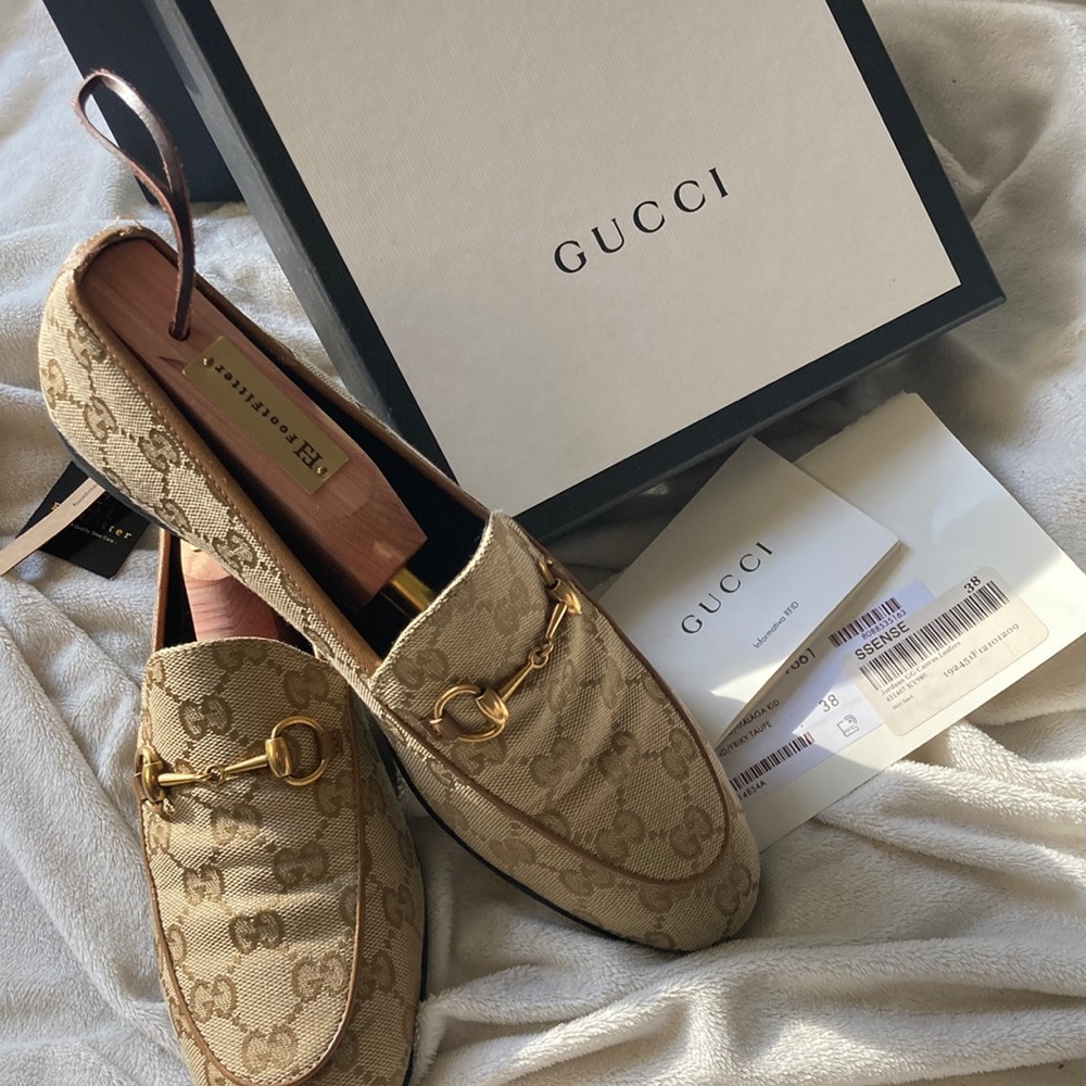 Gucci Jordaan GG Sand loafer